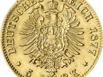 5 Mark Kaiserreich 1877 Württemberg Karl Jaeger 291