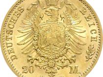 20 Mark Kaiserreich 1872 Sachsen Iohann Jaeger 258