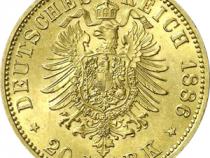 20 Mark Kaiserreich 1876 Sachsen Coburg Gotha Ernst II Jaeger 271