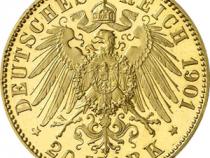 20 Mark Kaiserreich 1901 Sachsen Meiningen Wilhelm Ernst Jaeger 283