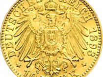 10 Mark Kaiserreich Bayern 1890-1900 Otto Jaeger 199