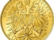 20 Kronen Österreich Goldmünze Franz Joseph mit Kranz