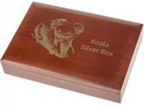 Hochwertige Holz Münzkassette Silber Koala 10 Unzen