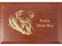 Hochwertige Holz Münzkassette Silber Koala 1 Kilo