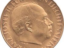 25 Franken Liechtenstein Goldmünze Prince Franz Josef II 1961