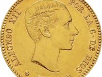 Spanien 25 Pesetas Goldmünze Alfonso XII 1874-1885