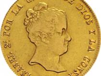 Spanien 80 Reales Goldmünze Isabel II 1833-1868