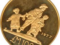 Malta 1977 gold 100 Liri