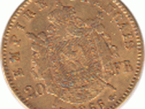 20 Franc Frankreich Napoleon III 1852-1870 mit Kranz