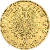20 Mark Kaiserreich Anhalt 1875 Friedrich I Jaeger 179