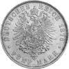 Jaeger 173 Württemberg 5 Mark Karl 1874-1888