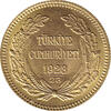 Türkei 100 Piaster Goldmünze Ankara Inönü seit 1923