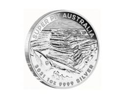 Australien Super Pit 1 Unze Silber 2021