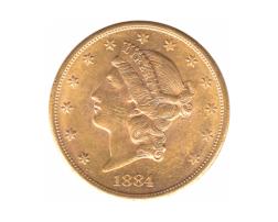 20 Dollar American Liberty Head 1884