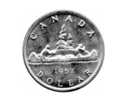 Canada Silber Gedenkmünze 1 Dollar 1957