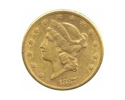 20 Dollar American Liberty Head 1887