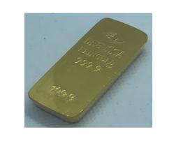 Goldbarren 100 Gramm Degussa Sargform