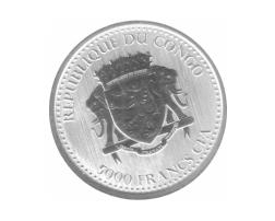 Congo Silbermünze 1 Unze Silverback Gorilla 2020