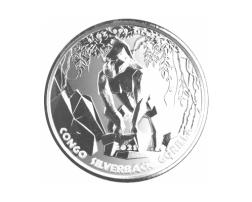 Congo Silbermünze 1 Unze Silverback Gorilla 2021
