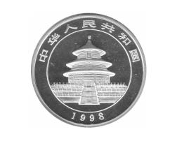 China Panda 1/2 Unze Silber 5 Yuan 1998 
