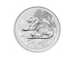 Lunar II Silbermünze Australien Tiger 2 Unzen 2010 Perth Mint