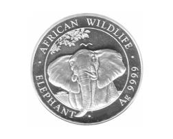 Somalia Elefant 5 Unzen Silber 2021