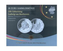 20 Euro Silber Gedenkmünze PP 2020 Ludwig van Beethoven