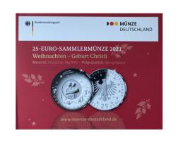 25 Euro Silber Gedenkmünze PP 2021 Weihnachten Geburt Christi