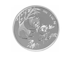 China Panda 1 Unze 1997 PP Silberpanda Coin Show Munich