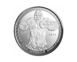 Congo Silbermünze 1 Unze Silverback Gorilla 2022
