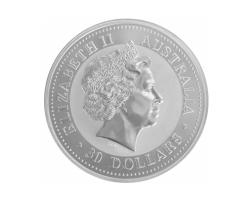 Lunar I Silbermünze Australien Hahn 1 Kilo 2005 Perth Mint