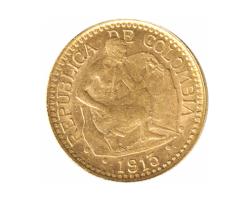 Kolumbien 5 Pesos Goldmünze 1913
