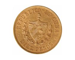 Kuba 10 Pesos Goldmünze 1916