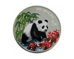 China Panda 1/2 Unze Silber 5 Yuan 1997 Farbe