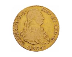 Spanien 2 Escudos Sevilla Madrid Goldmünze Carlos IV 1788-1808