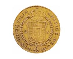 Spanien 2 Escudos Sevilla Madrid Goldmünze Carlos IV 1788-1808