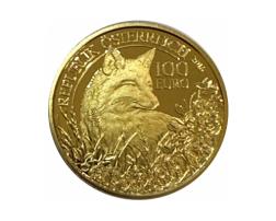 100 Euro Goldmünzen Österreich 2016 Wildtiere Fuchs