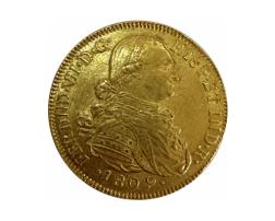 Kolumbien 8 Escudos Goldmünze JF Santa Fe Fernando VII 1809