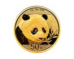 China Panda 2018 Goldpanda 50 Yuan