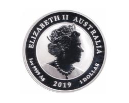 Australien Drache & Drache 1 Unze Silber 2019