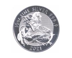 England 2021 George 10 Unzen Silbermünze