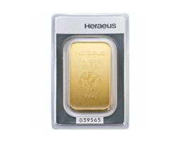 Goldbarren 100 Gramm Heraeus