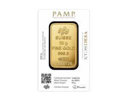 Goldbarren 50 Gramm Pamp Swiss