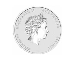 Lunar II Silbermünze Australien Pferd 1 Unze 2014 Privy Mark