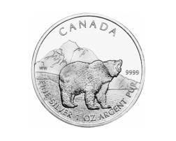 Grizzly 2011 1 Unze Silber Kanada Wildlife Serie