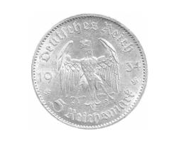 Garnisonskirche mit Datum 5 Reichsmark Silbermünze