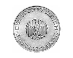 Jaeger 335 Weimarer Republik 3 Reichsmark Gotthold Lessing 1929