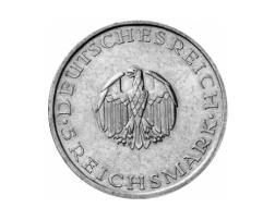 Jaeger 336 Weimarer Republik 5 Reichsmark Gotthold Lessing 1929