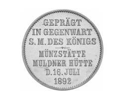 Jaeger 126 Sachsen 2 Mark Albert Münzbesuch 1892