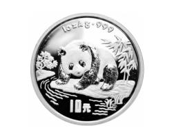 China Panda 1 Unze 1995 PP Silberpanda 10 Yuan